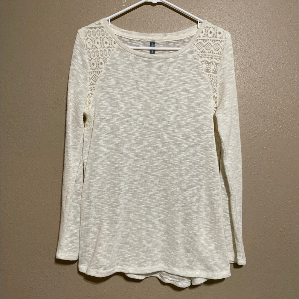 White Crewneck Sweater Women’s M - Picture 1 of 5